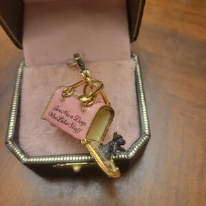 Juicy Couture Gold and Pink Dog Charm